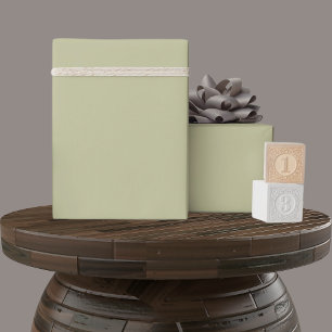Solid Soft Light Pastel Lemon Sage Green Colour Wrapping Paper