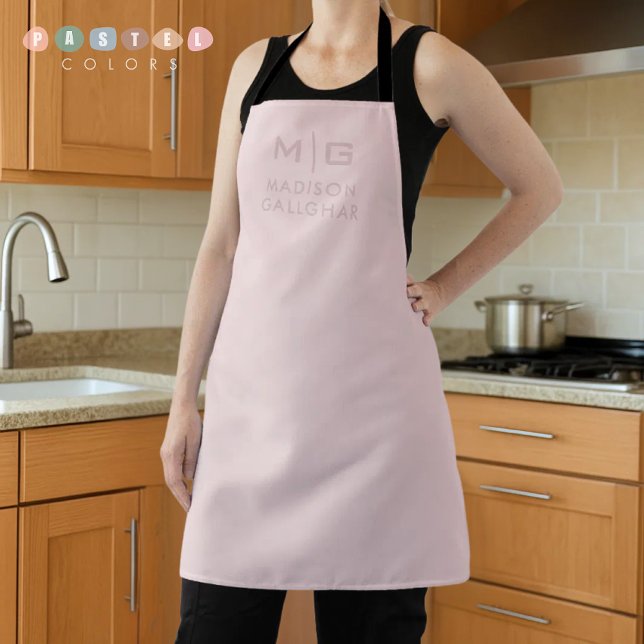 Solid Soft Light Pastel Orchid Pink Colour Apron (Solid Soft Light Pastel Orchid Pink Color Apron
)