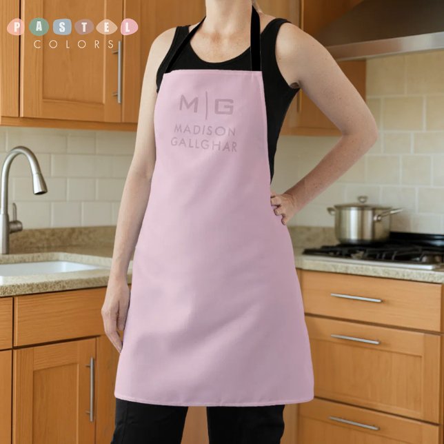 Solid Soft Light Pastel Orchid Pink Colour Apron (Solid Soft Light Pastel Orchid Pink Color Apron
)