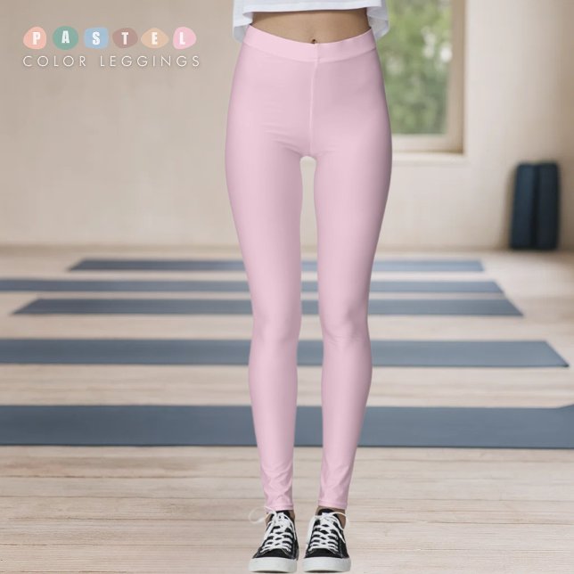 Solid Soft Light Pastel Orchid Pink Colour Leggings (Solid Soft Light Pastel Orchid Pink Color Leggings
)