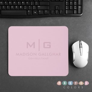 Solid Soft Light Pastel Orchid Pink Colour Mouse Pad