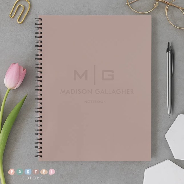 Solid Soft Light Pastel Redwood Pink Brown Colour Notebook (Solid Soft Light Pastel Redwood Pink Brown Color Notebook
)