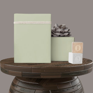 Solid Soft Light Pastel Sage Mist Green Colour Wrapping Paper