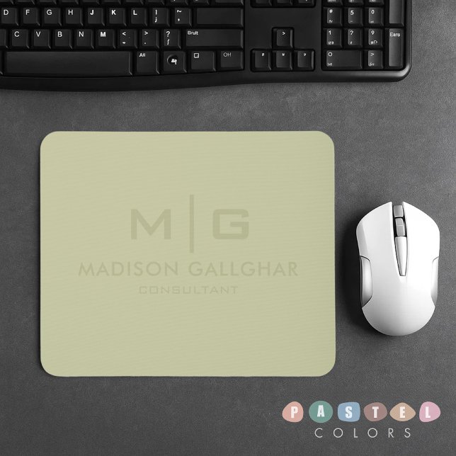 Solid Soft Light Pastel Sage Moss Green Colour Mouse Pad (Solid Soft Light Pastel Sage Moss Green Color Mouse Pad
)