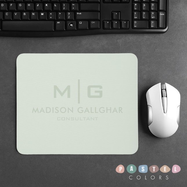 Solid Soft Light Pastel Sage Moss Green Colour Mouse Pad (Solid Soft Light Pastel Sage Moss Green Color Mouse Pad
)