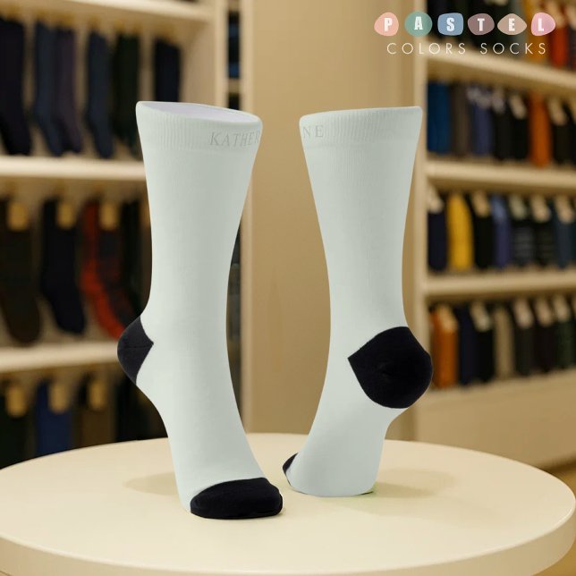 Solid Soft Light Pastel Sage Moss Green Colour Socks (Solid Soft Light Pastel Sage Moss Green Color Socks
)