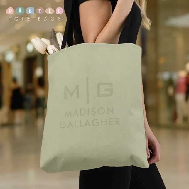 Solid Soft Light Pastel Sage Moss Green Colour Tote Bag (Solid Soft Light Pastel Sage Moss Green Color Tote Bag
)