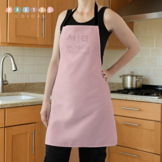 Solid Soft Light Pastel Salmon Peach Pink Colour Apron
