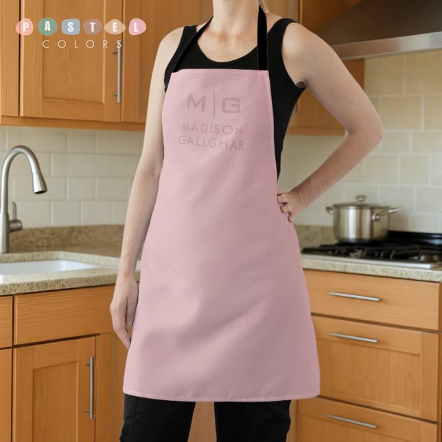 Solid Soft Light Pastel Salmon Peach Pink Colour Apron (Solid Soft Light Pastel Salmon Peach Pink Color Apron
)