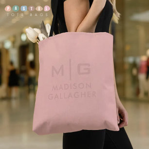 Solid Soft Light Pastel Salmon Peach Pink Colour Tote Bag