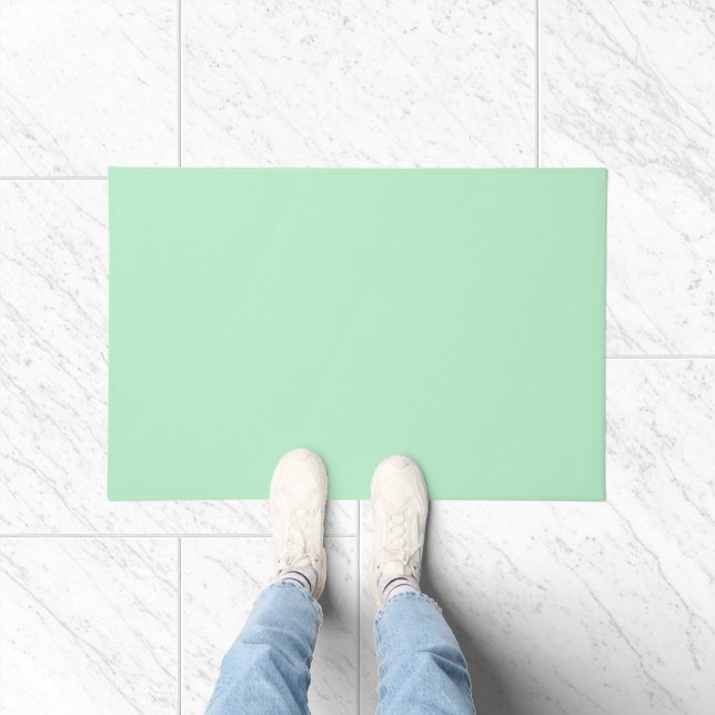 Solid Soft Mint Green Door Mat (Indoor)