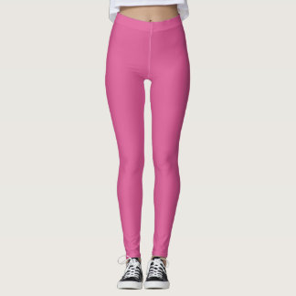 Solid Soft Pastel Pink Leggings Minimalist Athleis