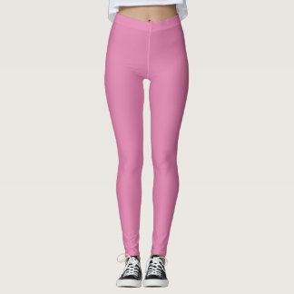 Solid Soft Pastel Pink Leggings Minimalist Athleis