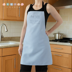 Solid Soft Sky Light Pastel Baby Blue Colour  Apron