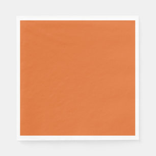 Solid squash orange napkin
