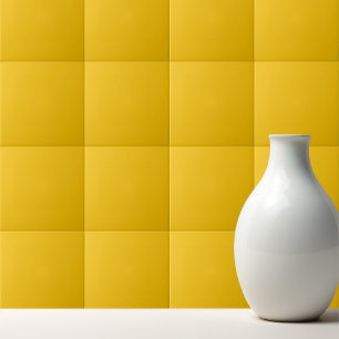 Solid sunny golden yellow tile