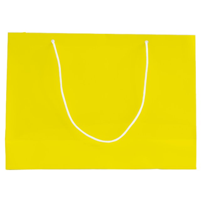 Solid Sunny Yellow Color Large Gift Bag (Back)