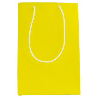 Solid Sunny Yellow Color Medium Gift Bag