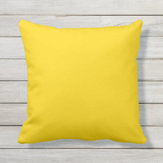 Solid Sunshine Yellow Outdoor Pillows