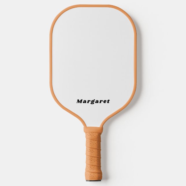Solid Tan Pickleball Paddle with Your Name in Styl (Front)