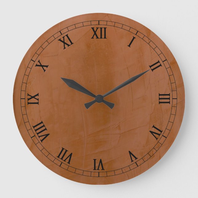 Solid Tangerine Large Clock (Front)