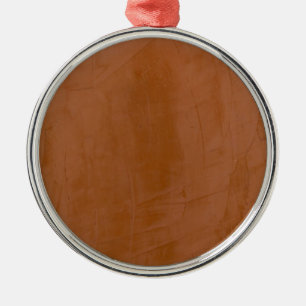 Solid Tangerine Metal Tree Decoration