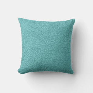 Solid teal on teal blue pillow
