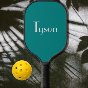 solid teal - personalised pickleball paddle