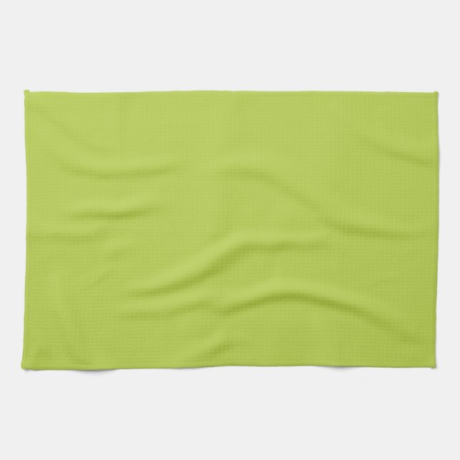 Solid Tender Shoots Green Kitchen Towel (Horizontal)