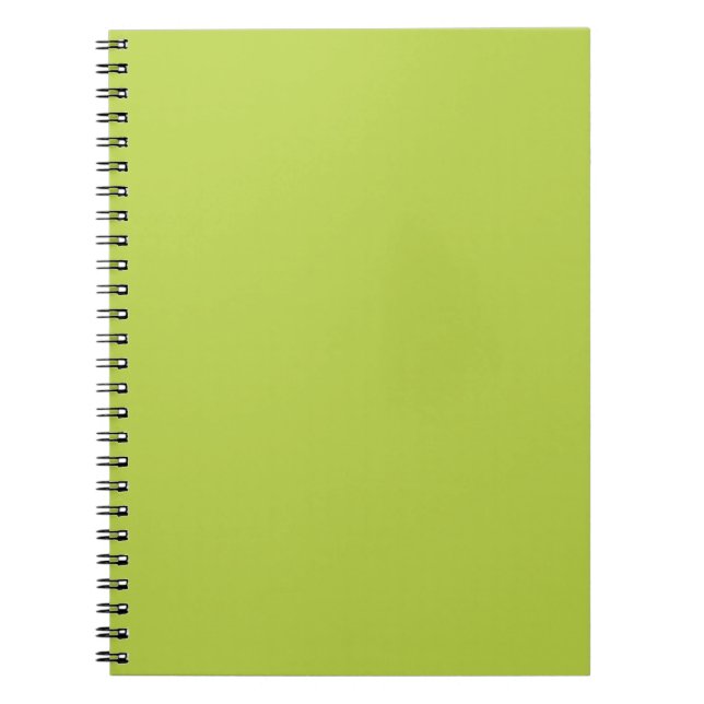 Solid Tender Shoots Green Notepad Spiral Notebook (Front)