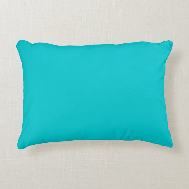 Solid Turquoise Blue Decorative Cushion (Front)