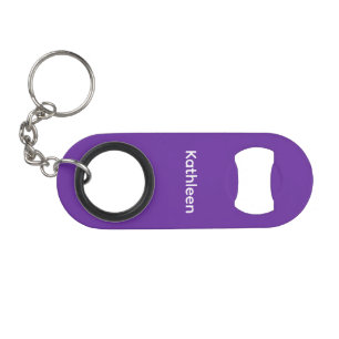 Solid Violet Bottle Opener Custom Text Bar Key Gif