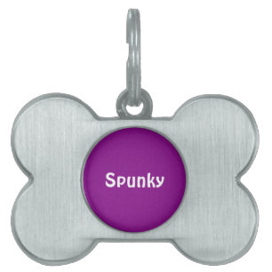 Solid Violet Pet ID Tag