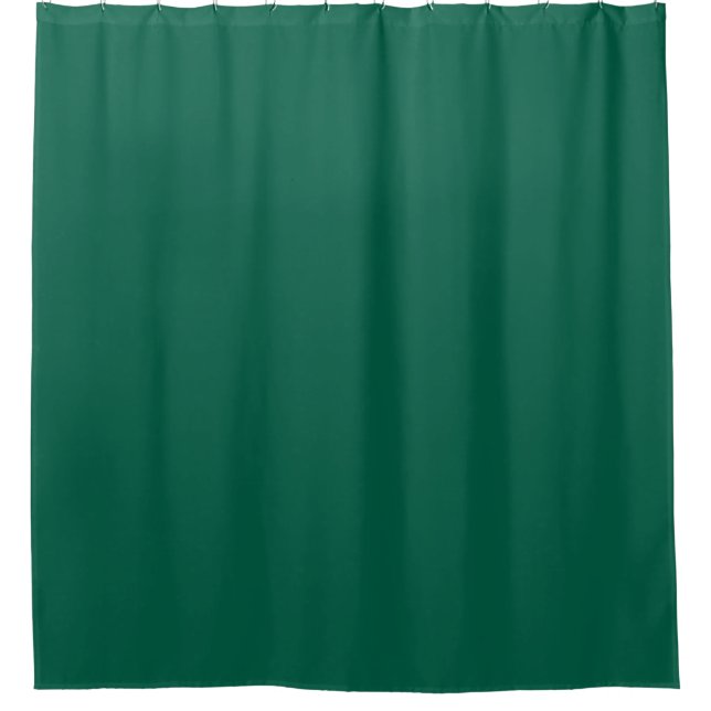 Solid viridian green shower curtain (Front)