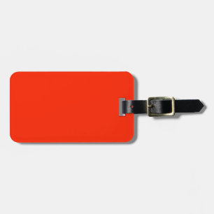 Solid vivid bright red luggage tag