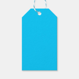 Solid Vivid Sky Blue Minimalist Plain Modern Gift Tags
