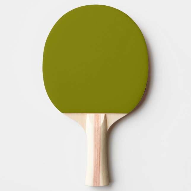 Solid Warm Olive Colour  Ping Pong Paddle (Front)