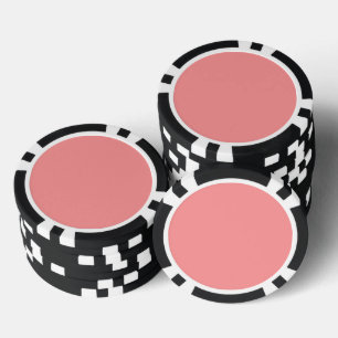 Solid Watermelon colour plain pink Poker Chips