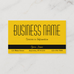 Solid Yellow Business Card