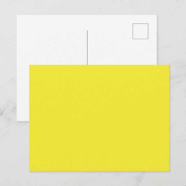 Solid Yellow Holiday Postcard (Front/Back)