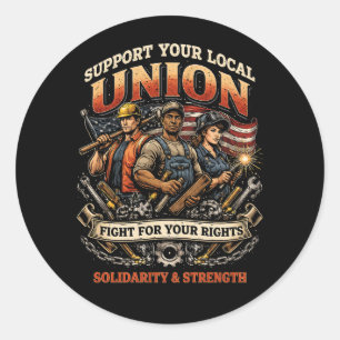 Solidarity and Strength Classic Round Sticker