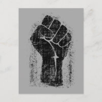 Solidarity Fist Grunge Distressed Style