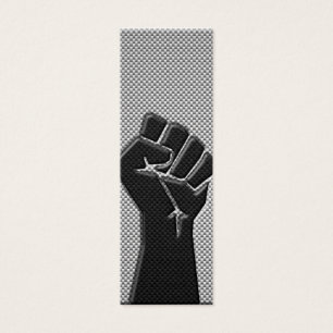 Solidarity Fist in Carbon Fibre Print Style
