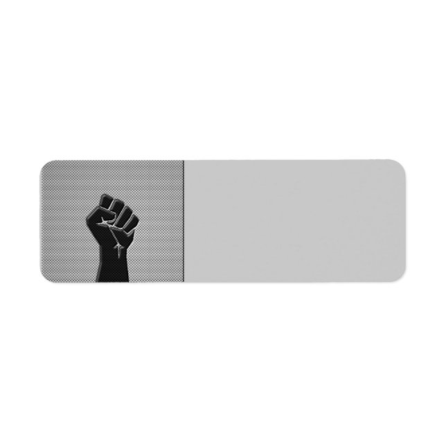 Solidarity Fist in Carbon Fibre Print Style (Front)
