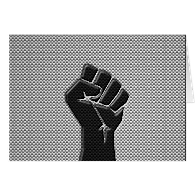Solidarity Fist in Carbon Fibre Style (Front Horizontal)