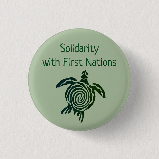 Solidarity with First Nations 3 Cm Round Badge (Front)