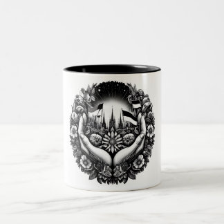 Solidarity with Ukraine Two-Tone Coffee Mug