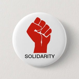 Solidarity With Wisconsin's Unions 6 Cm Round Badge