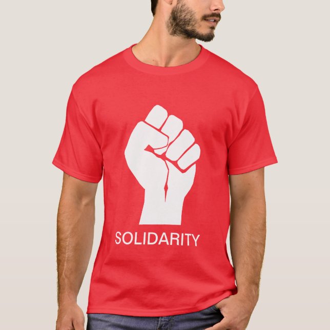 Solidarity With Wisconsin's Unions T-Shirt (Front)