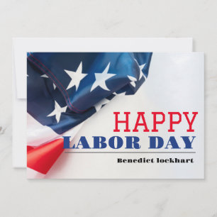 Solidarity Worker Unity Labour Day with USA flag Holiday Card